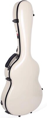 Crossrock Deluxe Fiberglass Classical Guitar Case, 4/4 Full Size, Ivory (CRF2021CIV) Crossrock Deluxe Fiberglass Classical Guitar Case, 4/4 Full Size, Ivory (CRF2021CIV)