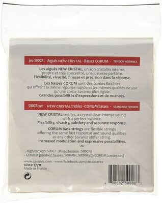 Savarez 500CR - Normal Tension Classical Guitar Strings
