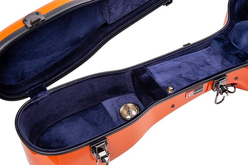 Crossrock Deluxe Fiberglass Dreadnought Guitar Case, 40/41", Orange (CRF2021DOR)