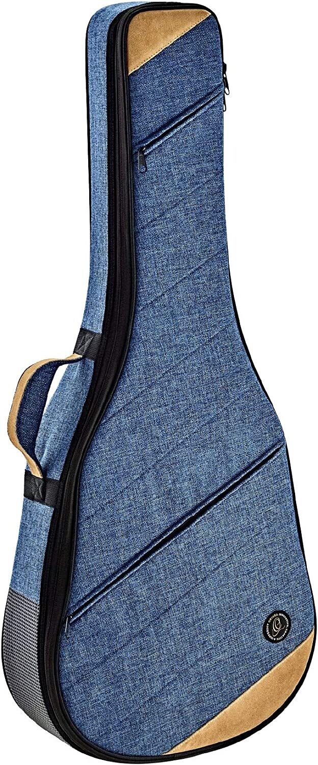 Ortega Guitars Soft Case - 22 mm Soft Padding w/Hardened Frame,  Ocean Blue, Full Size Classical (OSOCACL-OC)