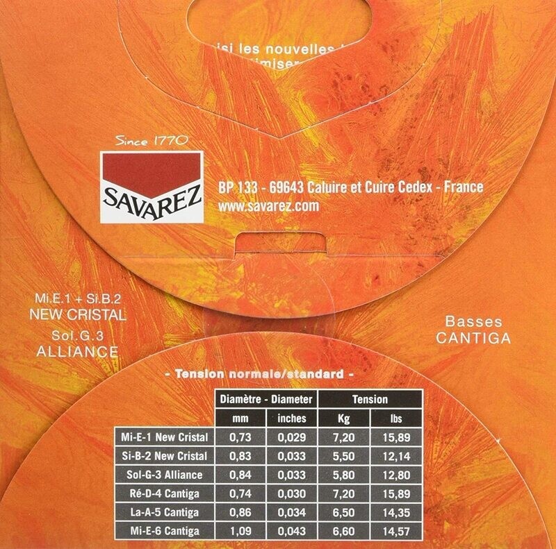Savarez 510MR - Cantiga Basses - Creation Series - Nylon E1 and B2, Carbon G3