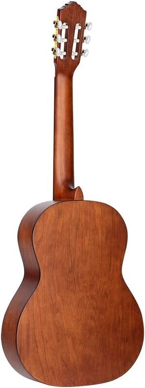 Ortega Guitars R55DLX-BFT - Family Series Pro w/Arm Rest, Solid Top Nylon Classical Guitar with Gig Bag, Bourbon Fade