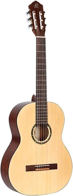 Ortega Guitars R55, Family Series Pro, Solid Spruce Top Nylon Classical Guitar, Full Size