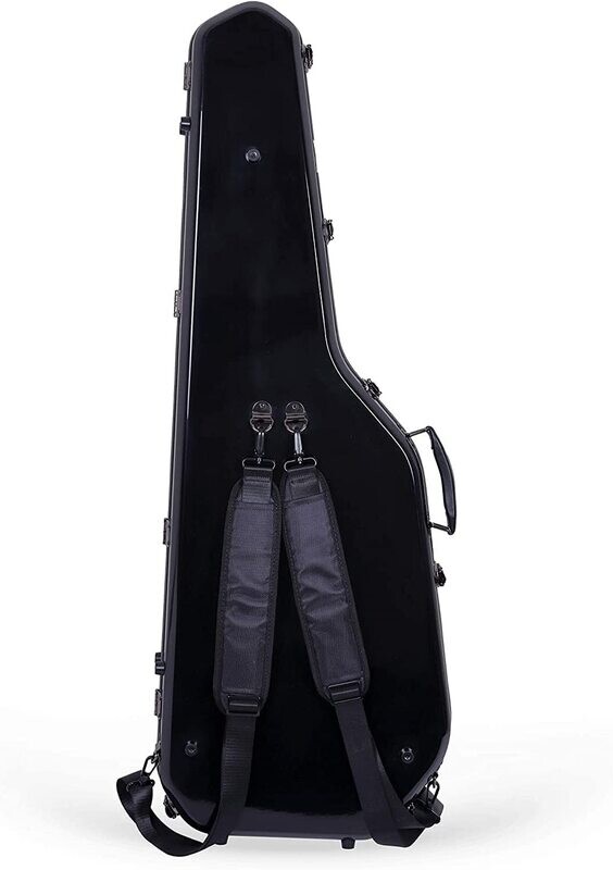 Crossrock Fiberglass Case for Telecaster and Stratocaster Style in Electric Guitars - Black (CRF2021GSTBK)