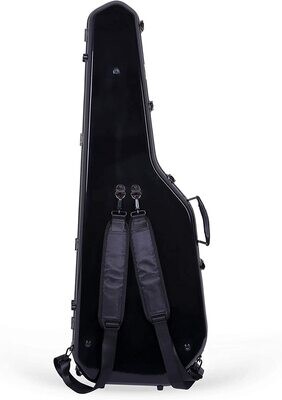 Crossrock Fiberglass Case for Telecaster and Stratocaster Style in Electric Guitars - Black (CRF2021GSTBK)