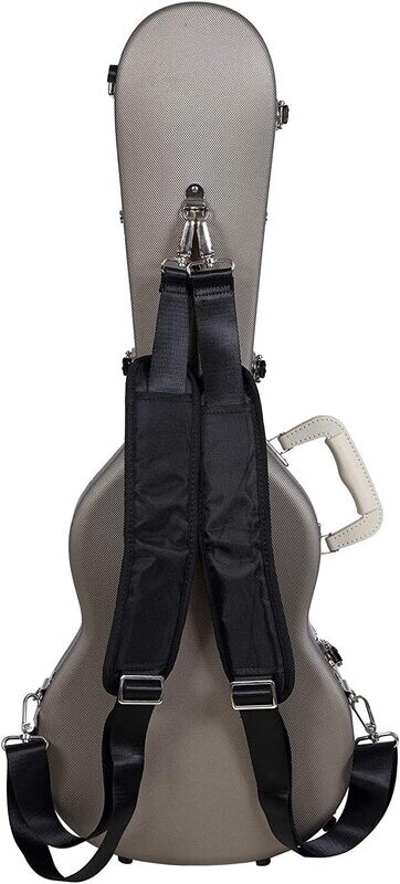 Crossrock ABS Hardshell Case - Baritone Ukulele - Champagne