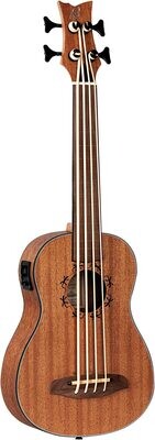 Ortega Fretless Ukulele Bass - Lizard Series 4 String Ukulele Bass, LIZZY-BSFL-GB Ortega Fretless Ukulele Bass - Lizard Series 4 String Ukulele Bass, LIZZY-BSFL-GB