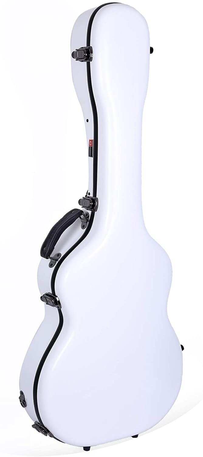 Crossrock Deluxe Fiberglass Case for OM, Martin 000 Guitars - White (CRF2020OMWT)