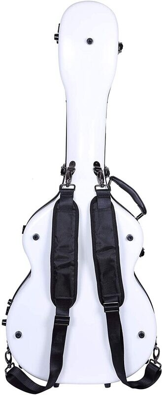 Crossrock Deluxe Fiberglass Case for OM, Martin 000 Guitars - White (CRF2020OMWT)