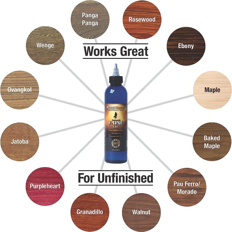 MusicNomad F-ONE Fretboard Oil Cleaner & Conditioner 8 oz (MN151)