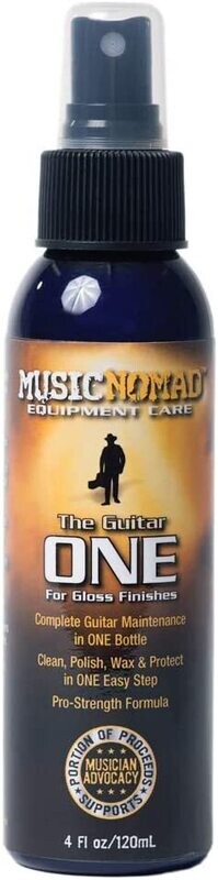 MusicNomad Guitar ONE All-in-1 Cleaner, Polish, and Wax, 4 oz. (MN103)