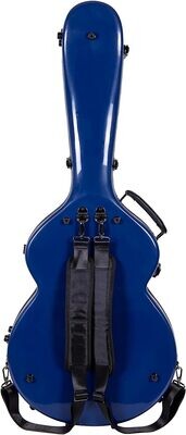 Crossrock 335 style guitar case, Fiberglass hard shell with Backpack Straps, Navy Blue (CRF2020SANVBL)