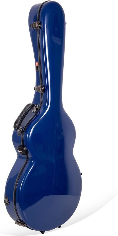 Crossrock 335 style guitar case, Fiberglass hard shell with Backpack Straps, Navy Blue (CRF2020SANVBL)