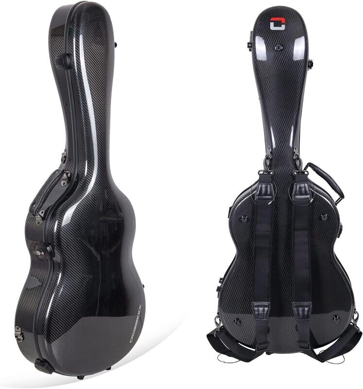 Crossrock CRF6030CBK - Carbon Fiber Classical Guitar Flight Case - Black Crossrock CRF6030CBK - Carbon Fiber Classical Guitar Flight Case - Black