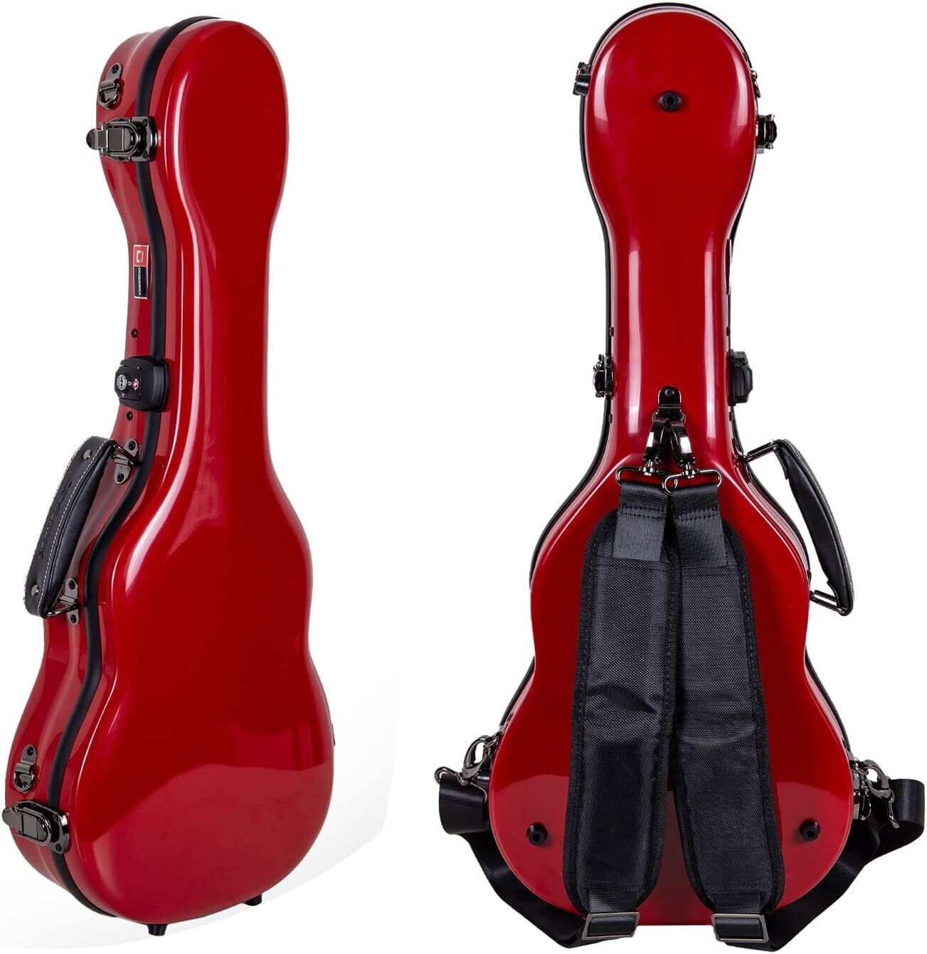 Crossrock Deluxe Fiberglass Case Tenor Ukulele (CRF2020TURD) Red