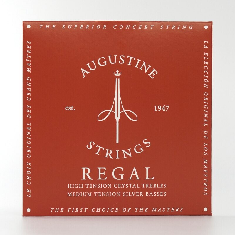 Augustine Regal Red Classical Guitar Strings - Medium Tension Bass, Medium Tension Trebles