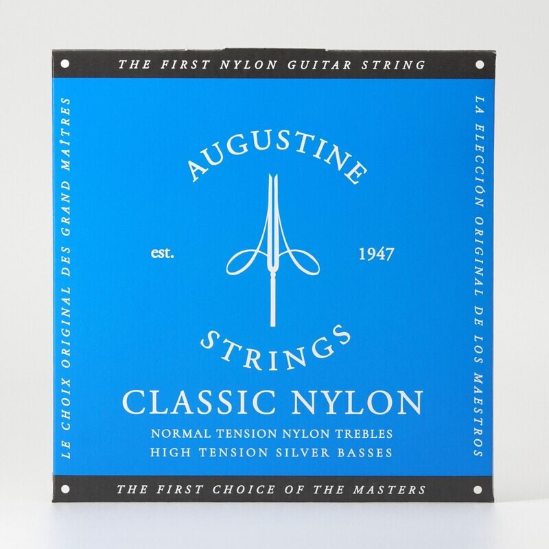 Augustine Classic Blue Classical Guitar Strings - High Tension Bass, Regular  Tension Trebles