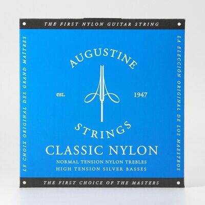 Augustine Classic Blue Classical Guitar Strings - HT Bass, NT Trebles