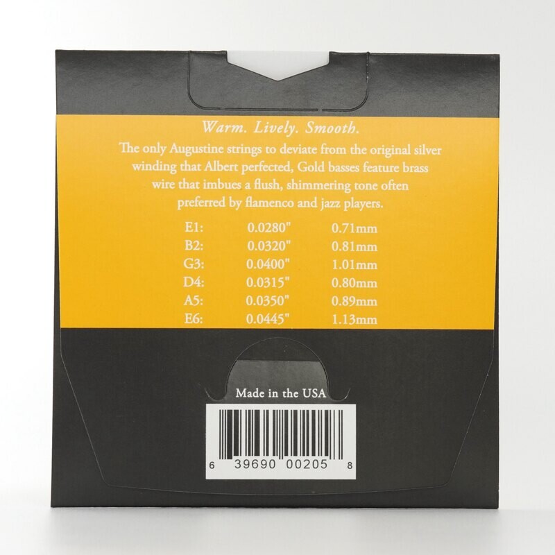 Augustine Classic Gold Classical Guitar Strings - MT Bass, MT Trebles