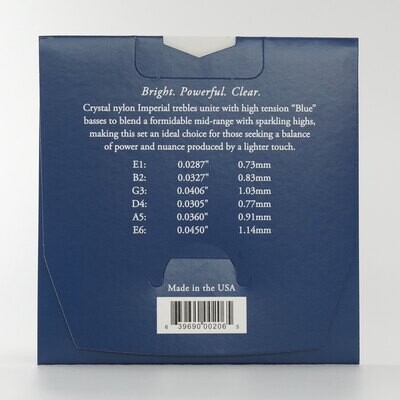 Augustine Imperial Blue Classical Guitar Strings - HT Bass, HT Trebles