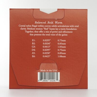 Augustine Regal Red Classical Guitar Strings - MT Bass, MT Trebles