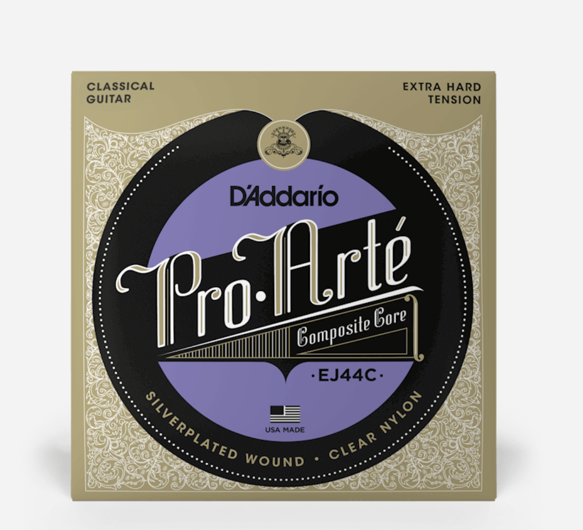 D'Addario EJ44C EXTRA HARD TENSION Composite Core Classical Guitar