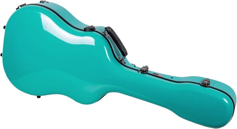 Crossrock Deluxe Fiberglass Dreadnought Guitar Case, 40/41", Mint Blue (CRF2021DMB)