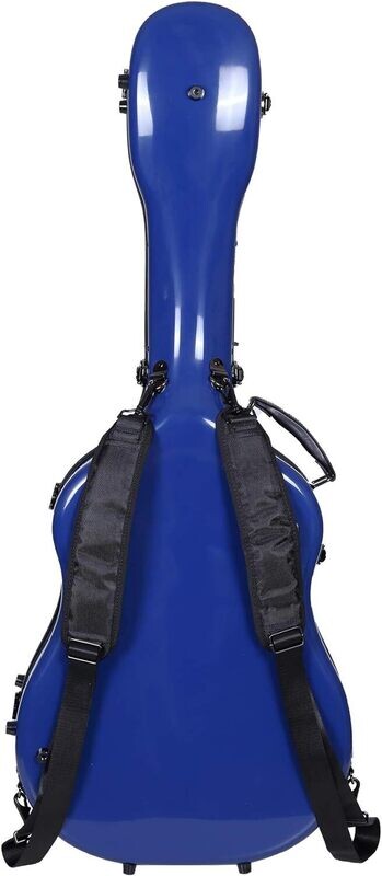 Crossrock Deluxe Fiberglass Dreadnought Guitar Case, 40/41", Navy Blue (CRF2021DNVBL)
