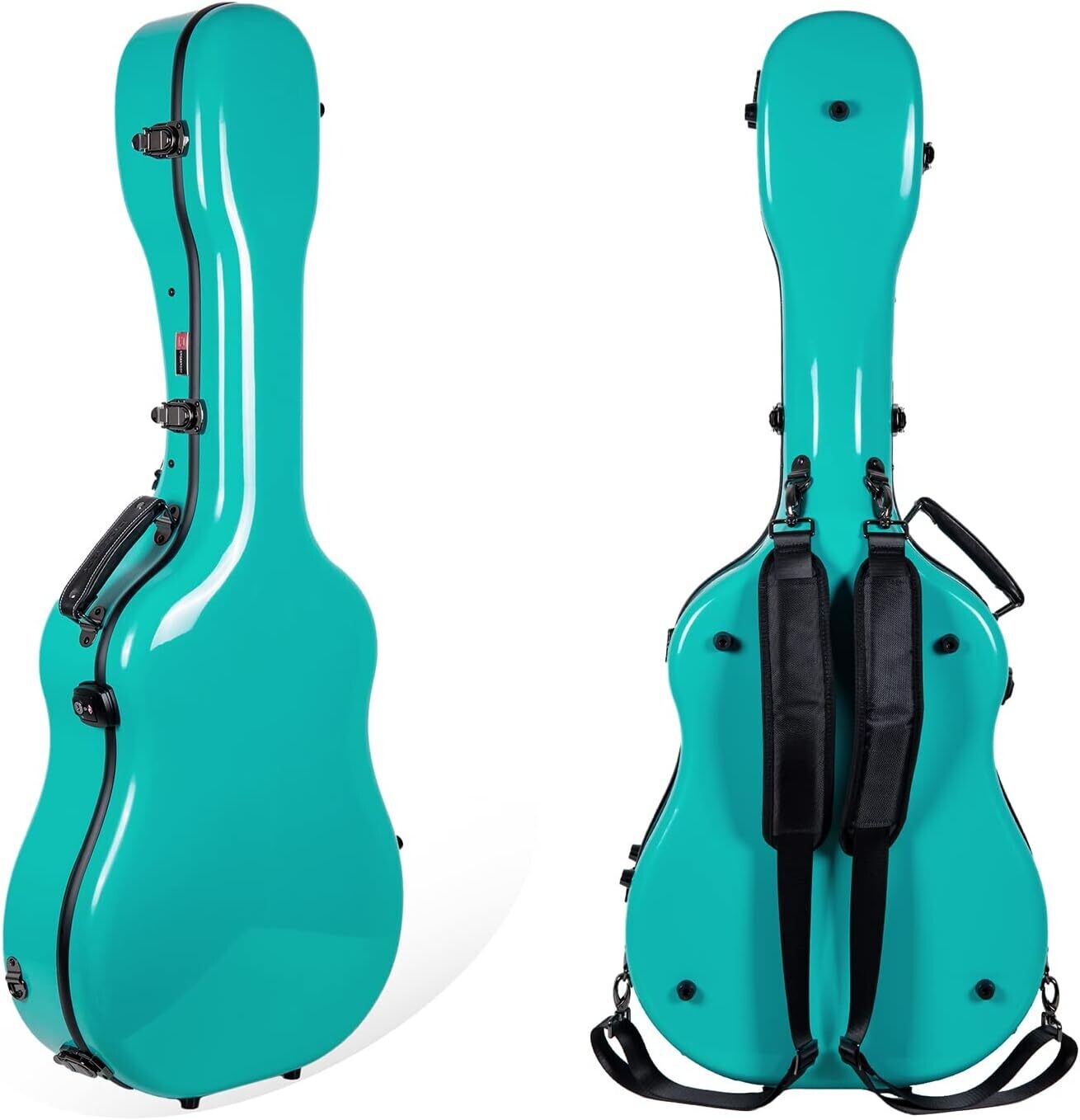 Crossrock Deluxe Fiberglass Dreadnought Guitar Case, 40/41 Crossrock Deluxe Fiberglass Dreadnought Guitar Case, 40/41", Mint Blue (CRF2021DMB)