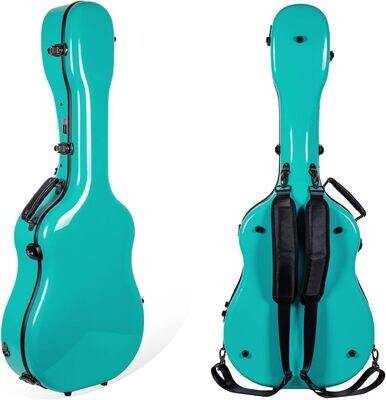 Crossrock Deluxe Fiberglass Dreadnought Guitar Case, 40/41 Crossrock Deluxe Fiberglass Dreadnought Guitar Case, 40/41", Mint Blue (CRF2021DMB)