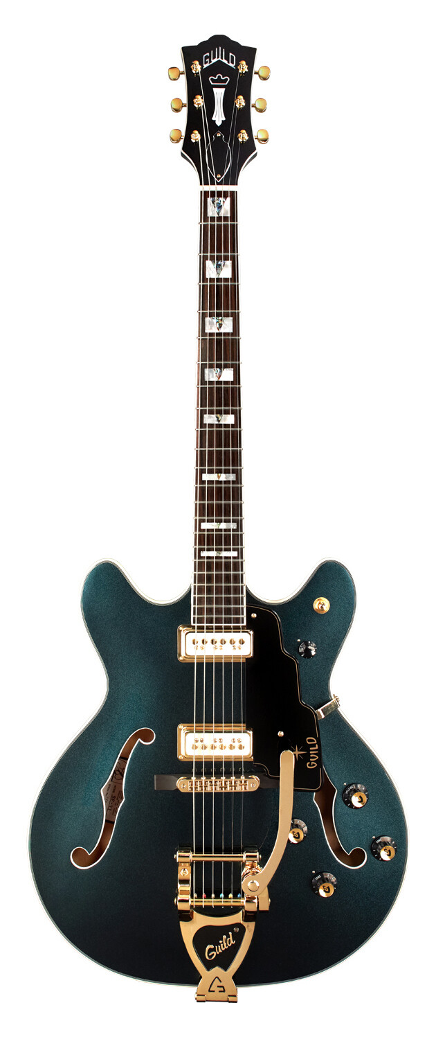 Guild Starfire VI Special - Hollow Body Electric Guitar with GVT, Kingswood Green Guild Starfire VI Special - Hollow Body Electric Guitar with GVT, Kingswood Green