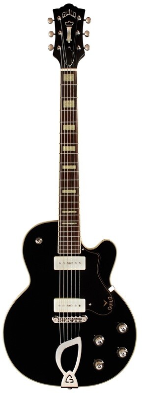 Guild Aristocrat M-75 - Black - Single Cut - Hollowbody Electric Guitar