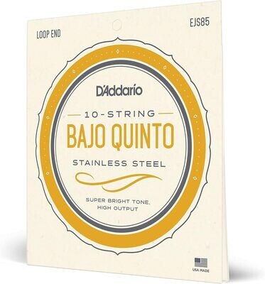 D'Addario EJS85 Bajo Quinto Stainless Steel Guitar Strings