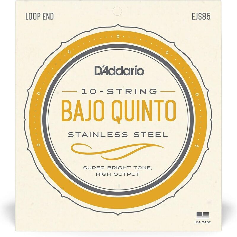 D'Addario EJS85 Bajo Quinto Stainless Steel Guitar Strings