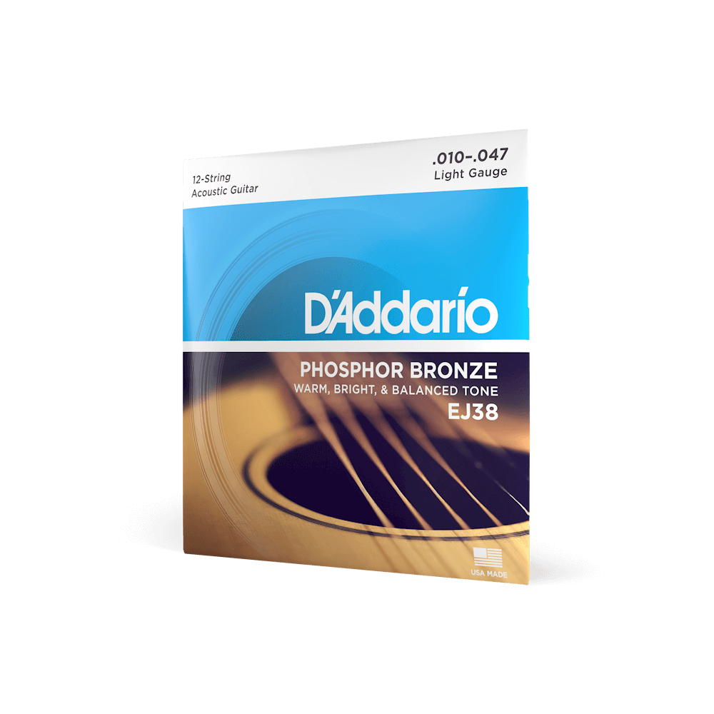 D'Addario - Phosphor Bronze - EJ38 - 10-47 Light 12-String