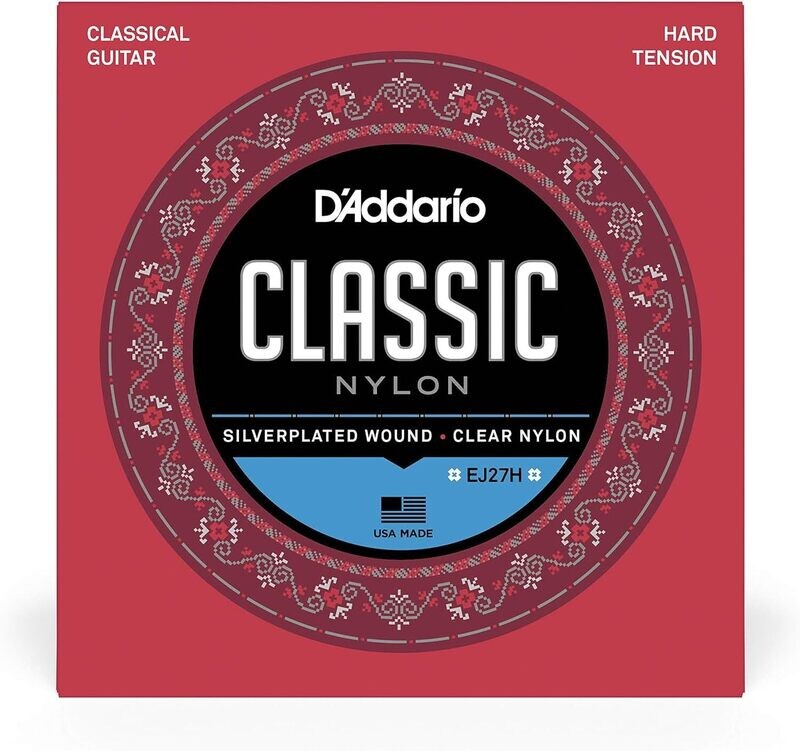 D'Addario EJ27H - Student Nylon Classical Guitar Strings - Hard Tension D'Addario EJ27H - Student Nylon Classical Guitar Strings - Hard Tension