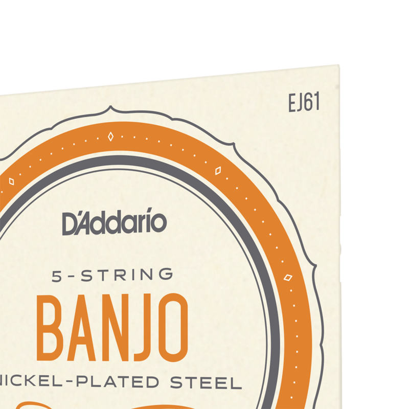 D'Addario EJ61 Nickel 5-String Banjo Strings, Medium, 10-23