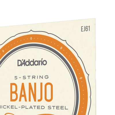 D'Addario EJ61 Nickel 5-String Banjo Strings, Medium, 10-23