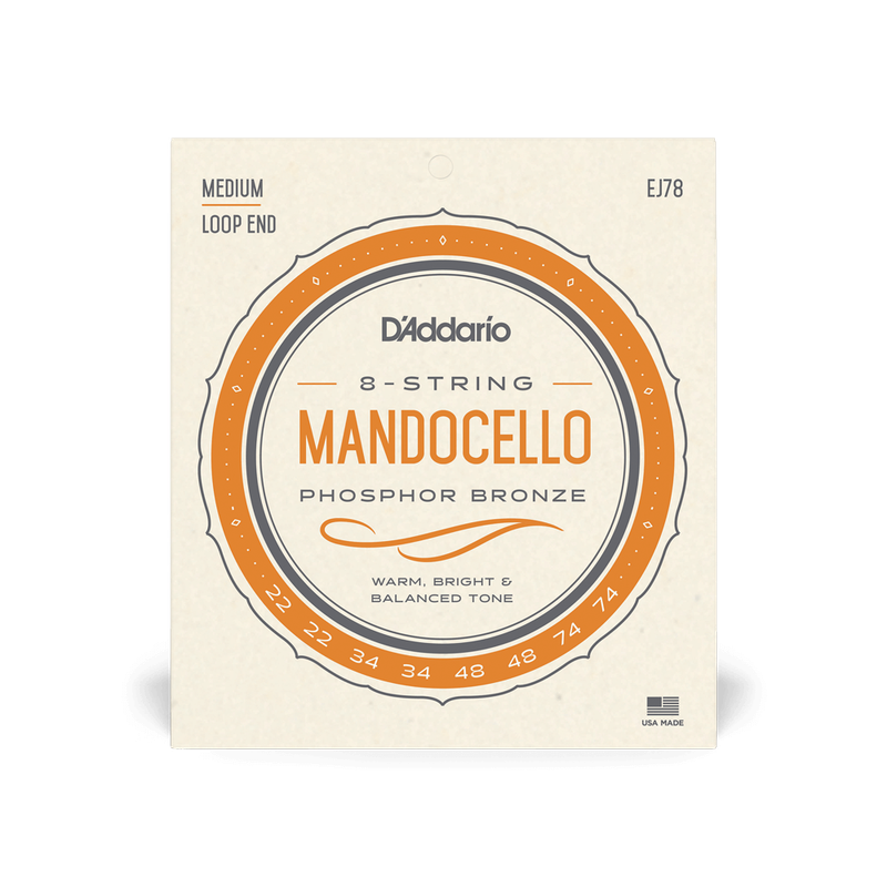 D'Addario J78 Phosphor Bronze Mandocello Strings, 22-74 D'Addario J78 Phosphor Bronze Mandocello Strings, 22-74