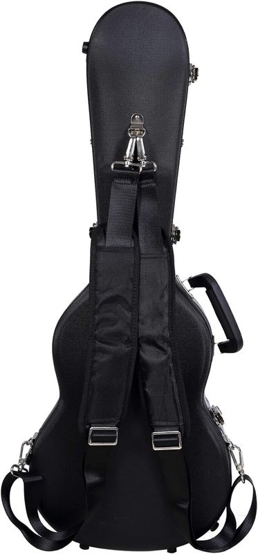 Crossrock Baritone Ukulele, ABS Molded Hard Backpack Case, Black, CRA860BUBK
