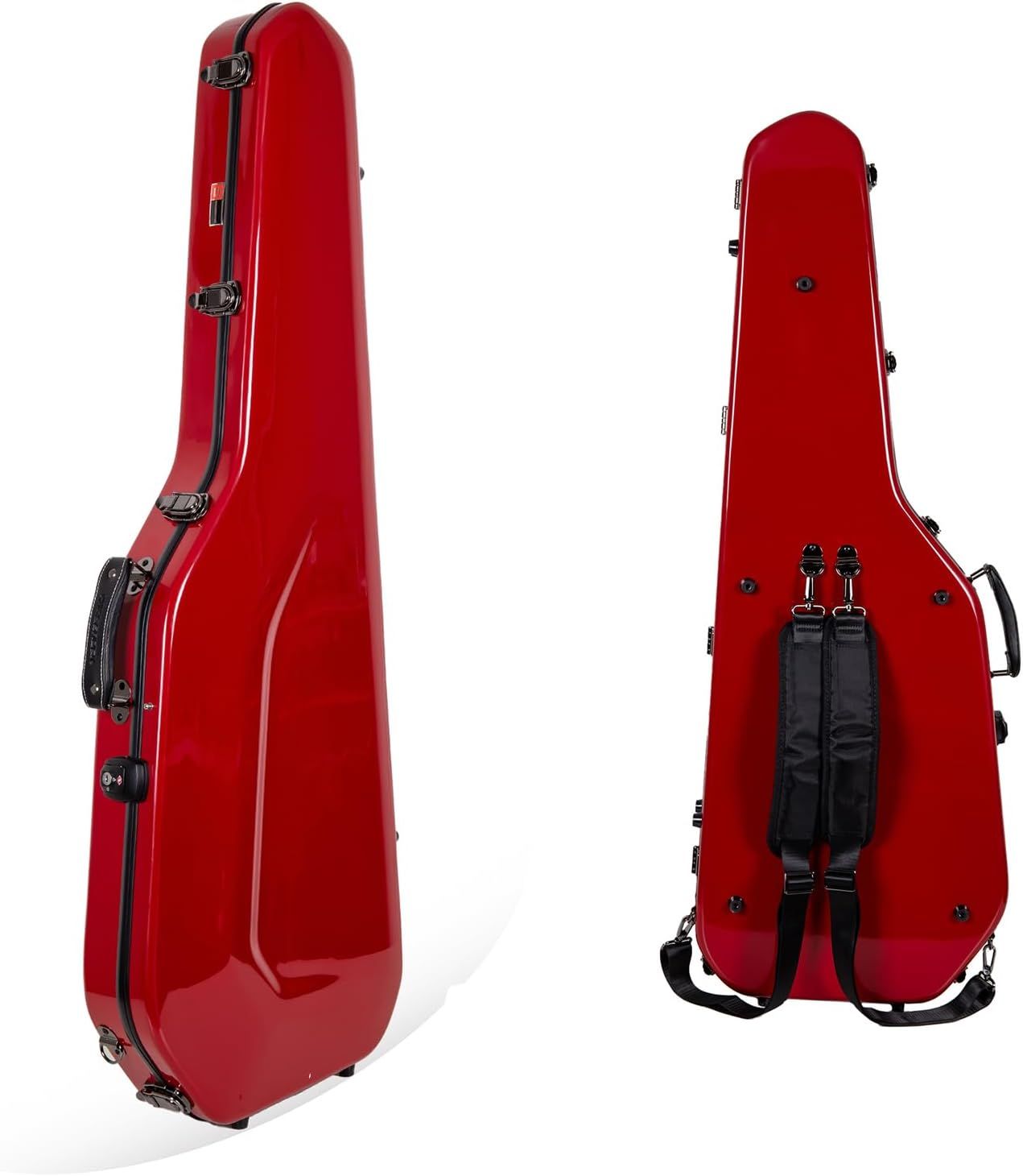 Crossrock Fiberglass Case for Telecaster and Stratocaster Style in Electric Guitars - Red (CRF2020GSTRD) Crossrock Fiberglass Case for Telecaster and Stratocaster Style in Electric Guitars - Red (CRF2020GSTRD)