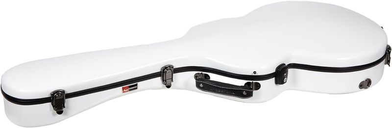 Crossrock 335 Style Fiberglass Case with Backpack Straps, White (CRF2020SAWT)