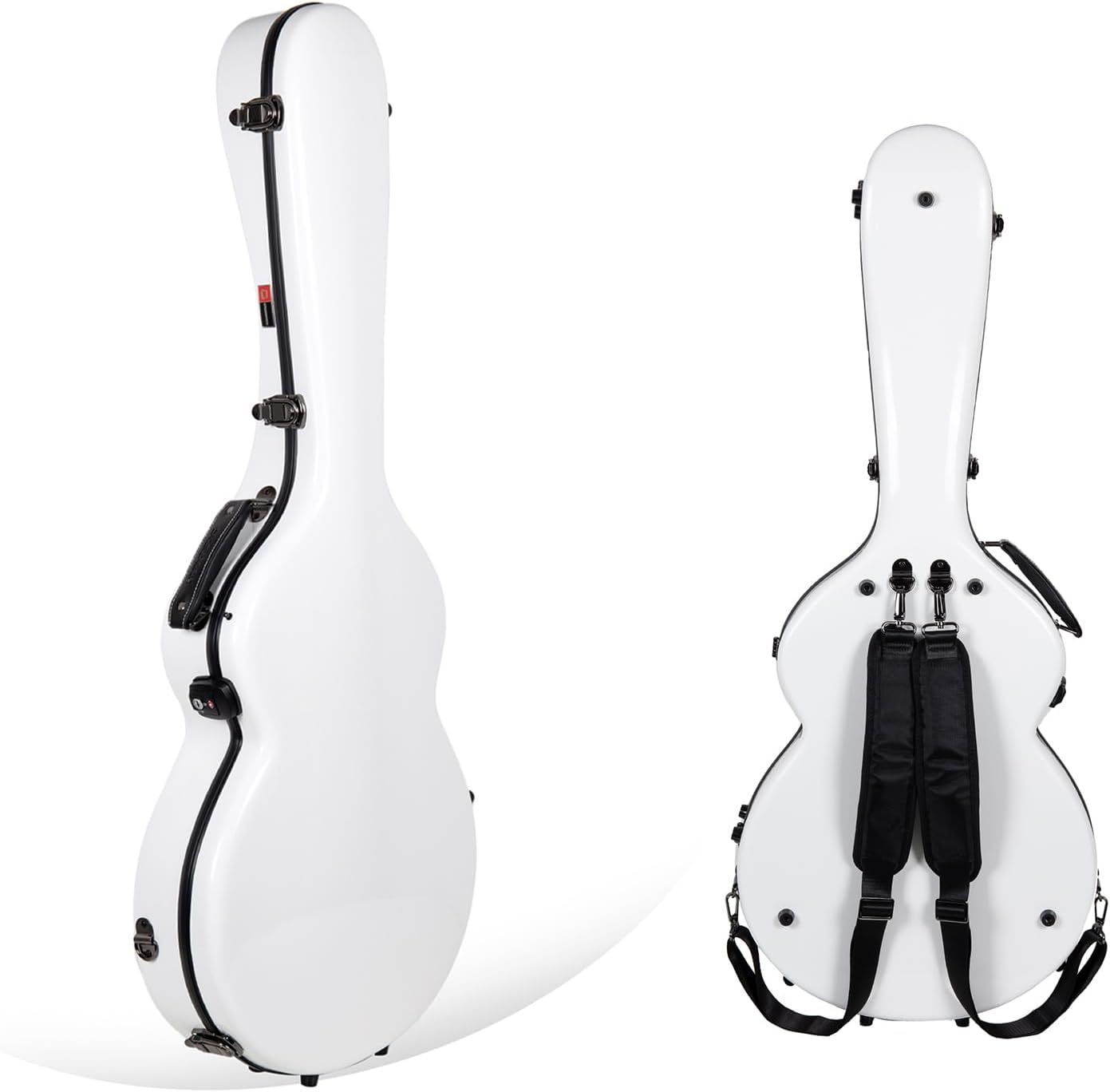 Crossrock 335 Style Fiberglass Case with Backpack Straps, White (CRF2020SAWT) Crossrock 335 Style Fiberglass Case with Backpack Straps, White (CRF2020SAWT)
