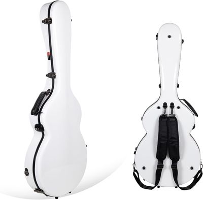 Crossrock 335 Style Fiberglass Case with Backpack Straps, White (CRF2020SAWT) Crossrock 335 Style Fiberglass Case with Backpack Straps, White (CRF2020SAWT)