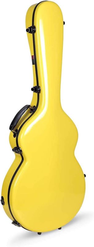 Crossrock 335 style guitar case, Fiberglass hard shell with Backpack Straps, Yellow (CRF2020SAYL) Crossrock 335 style guitar case, Fiberglass hard shell with Backpack Straps, Yellow (CRF2020SAYL)