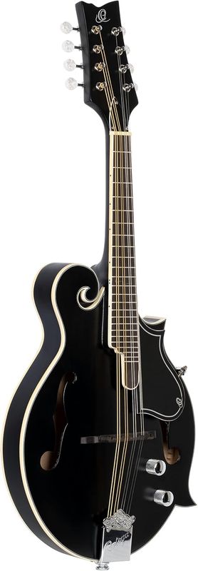 Ortega F-Style Acoustic-Electric Mandolin w/Bag, black (RMFE40SBK)