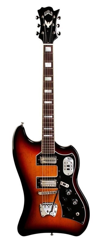 Guild S-200 T-bird Electric Guitar - Antique Burst - Solid Mahogany Body