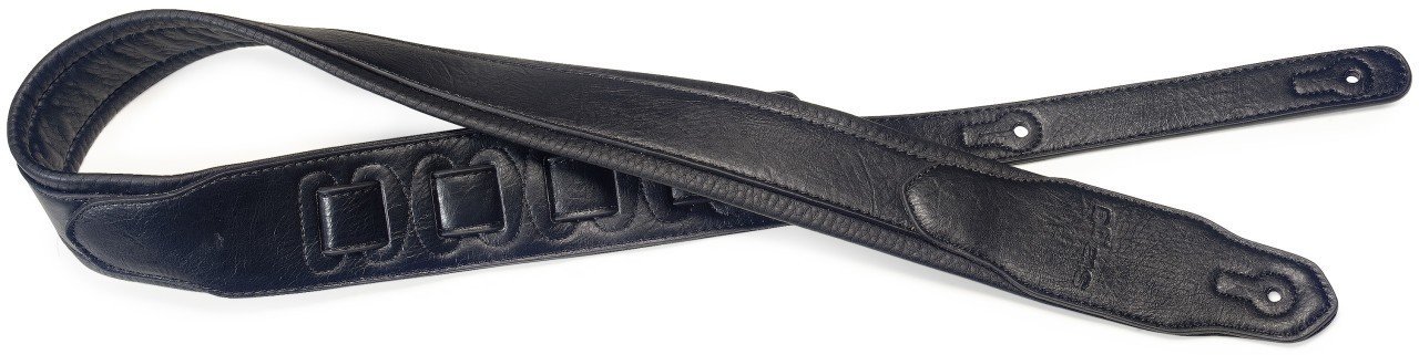 Stagg SPFL 30 BLK Padded Leather Style Guitar Strap, Black