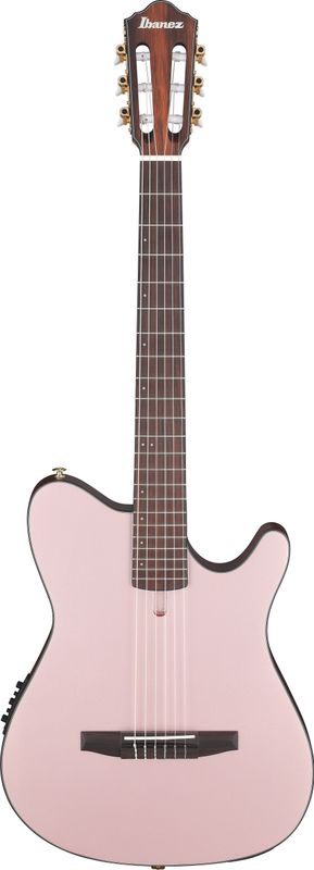 Ibanez FRH10NRGF - Rose Gold Metallic Flat - Thinline Nylon String Acoustic Electric Guitar