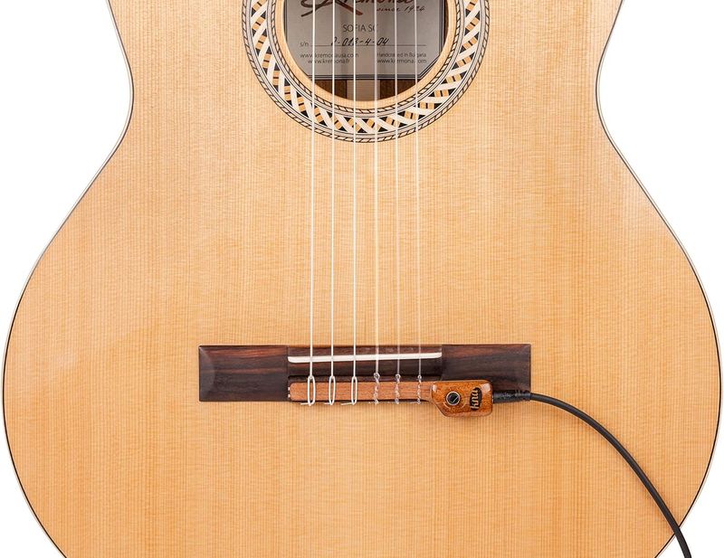 KNA NG-2 Portable Piezo Nylon String Classical Flamenco Guitar Pickup with Volume Control